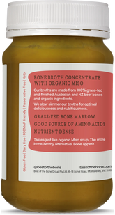 Best of the Bone Beef Bone Broth Organic Miso 390 g